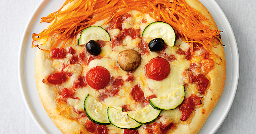 Pizza-Gesichter Rezept | Küchengötter