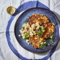 Süßkartoffel-Latkes mit Birnenchutney Süßkartoffel-Latkes mit Birnenchutney