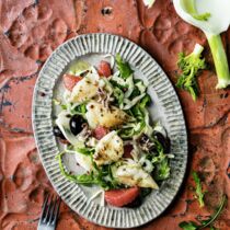 Gegrillte Calamaretti auf Fenchelsalat Gegrillte Calamaretti auf Fenchelsalat