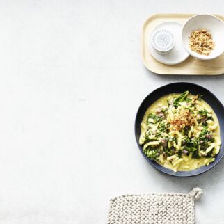 Käsespätzle mit Grünkohl Käsespätzle mit Grünkohl