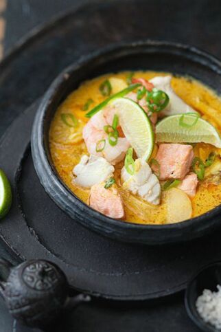 Fisch mit gelbem Thai-Curry