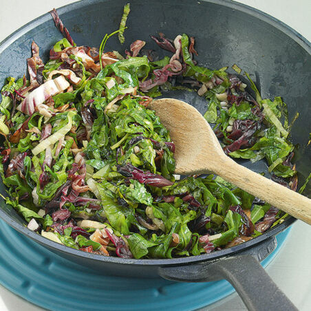 Salatfladen mit Gorgonzola