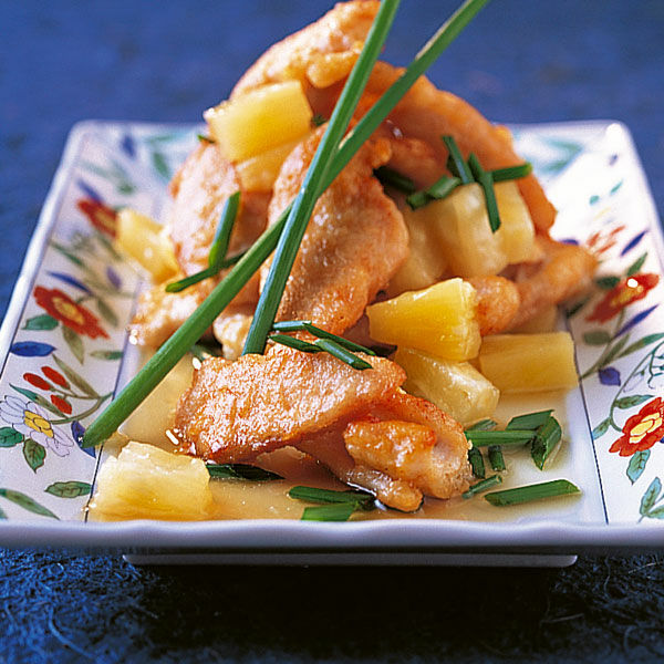 Huhn mit Ananas Rezept | Küchengötter