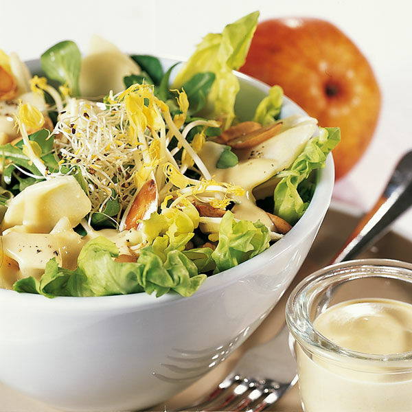 Salat mit Sprossen und Birnen Rezept | Küchengötter Salat mit Sprossen und Birnen Rezept | Küchengötter