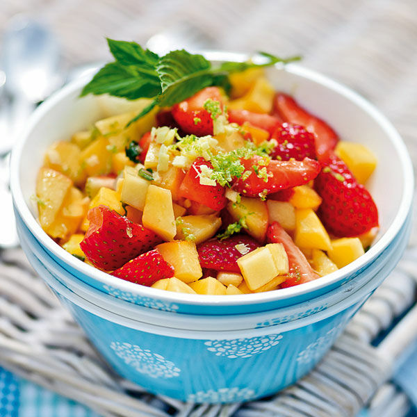 Ingwer-Obstsalat mit Vanillesauce Rezept | Küchengötter Ingwer-Obstsalat mit Vanillesauce Rezept | Küchengötter