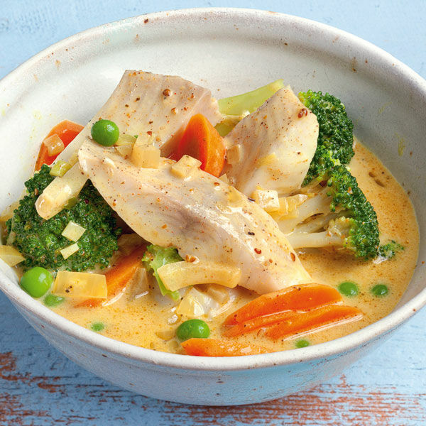 Fisch-Curry mit Gemüse Rezept | Küchengötter