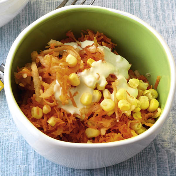 Rohkost mit Möhren und Mais Rezept | Küchengötter Rohkost mit Möhren und Mais Rezept | Küchengötter
