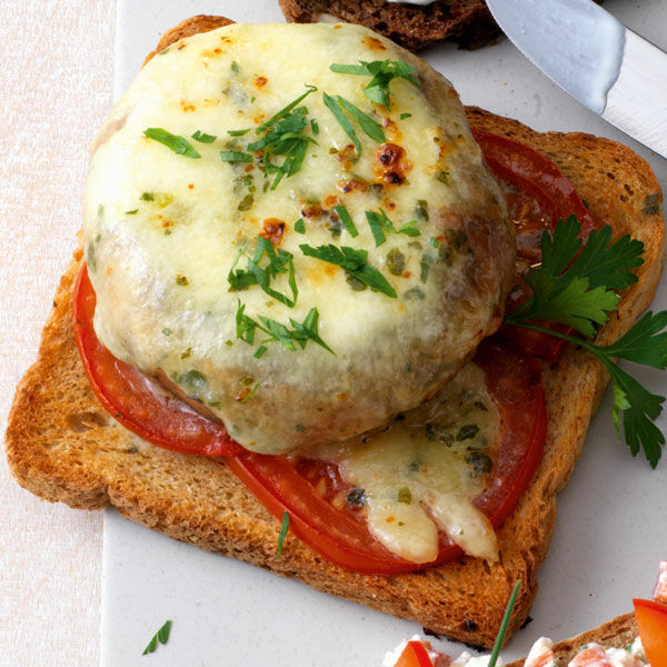 12814 ueberbackener champignon mozzarella toast