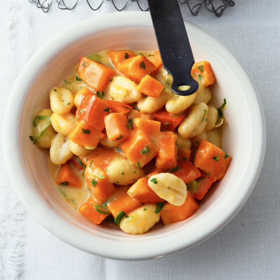Kürbis-Gnocchi-Ragout Rezept | Küchengötter Kürbis-Gnocchi-Ragout Rezept | Küchengötter