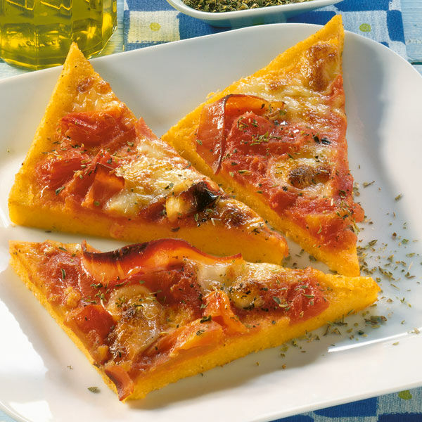 Polenta-Pizza Rezept - glutenfrei | Küchengötter