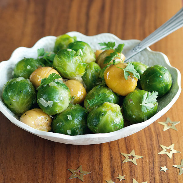 Rosenkohl Maronen Chestnuts Sprouts Brussel Gemuese
