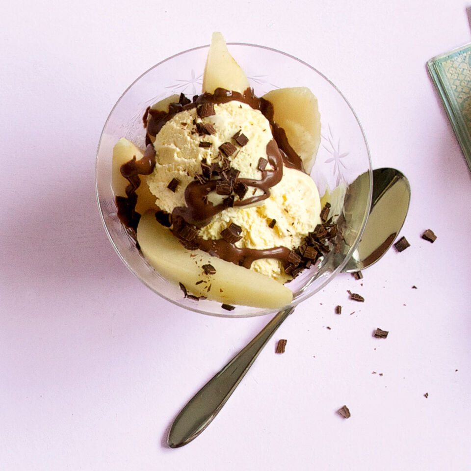 Birne Helene Rezept | Küchengötter Birne Helene Rezept | Küchengötter