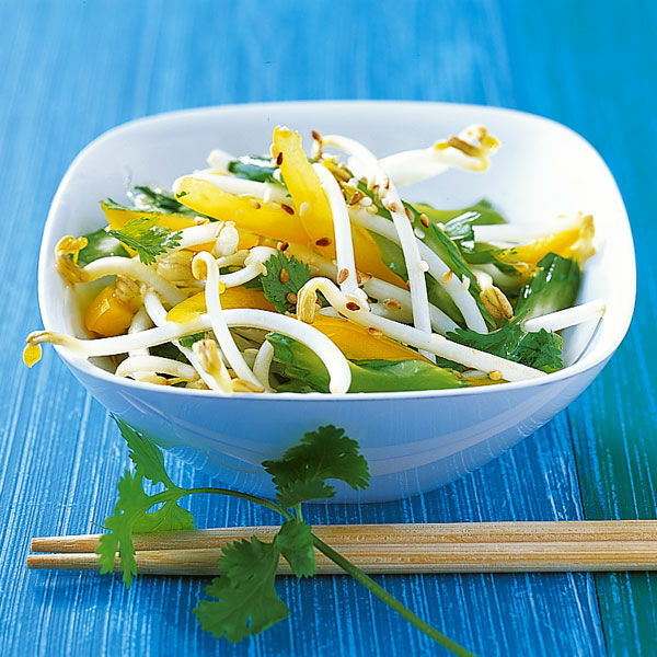 Sprossensalat mit Koriander Rezept | Küchengötter Sprossensalat mit Koriander Rezept | Küchengötter