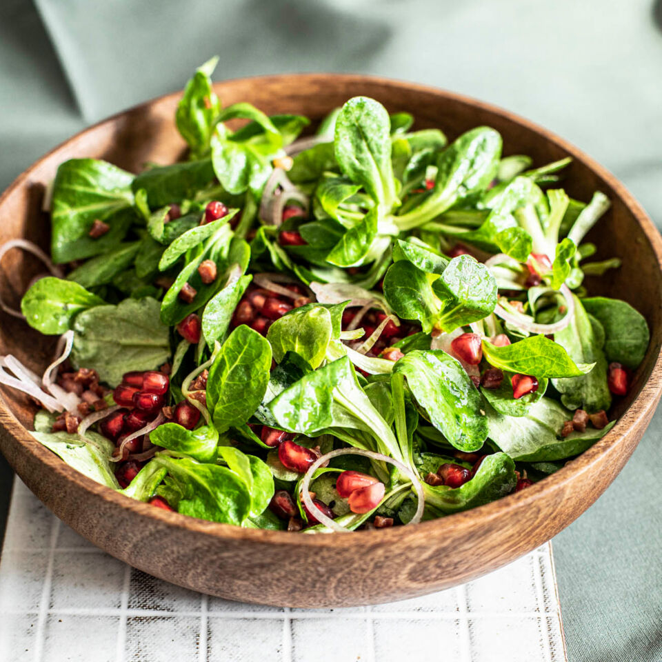 Feldsalat mit Granatapfel