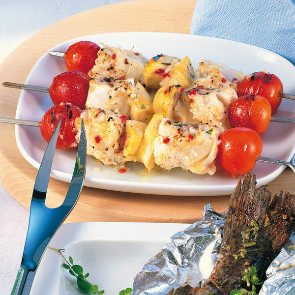 Pikant-würzige Fischspieße