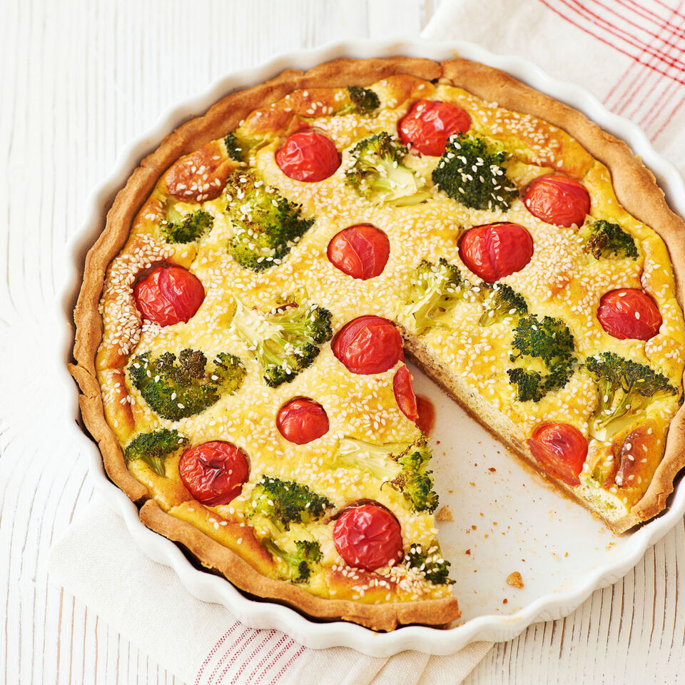 Gemüsewähe mit Ziegenfrischkäse