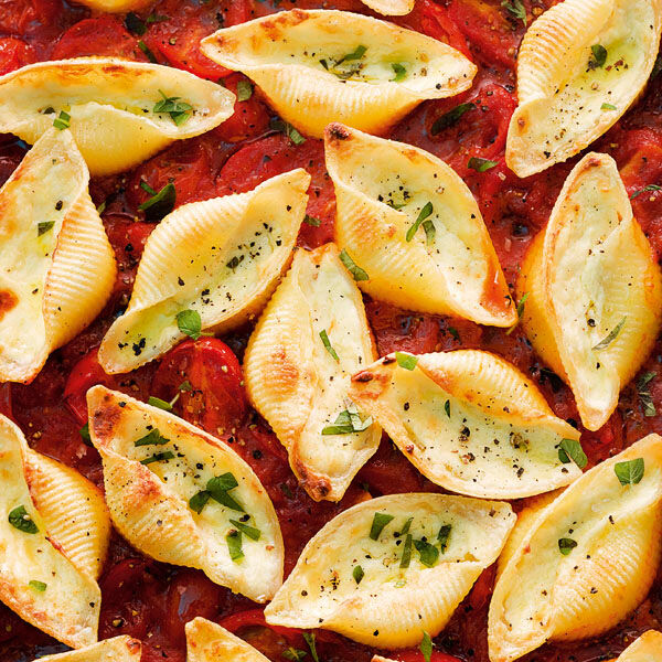 Gratinierte Muschelnudeln mit Käsefüllung Rezept | Küchengötter Gratinierte Muschelnudeln mit Käsefüllung Rezept | Küchengötter