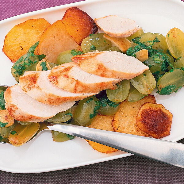 Kaninchenfilet mit Trauben Rezept | Küchengötter Kaninchenfilet mit Trauben Rezept | Küchengötter