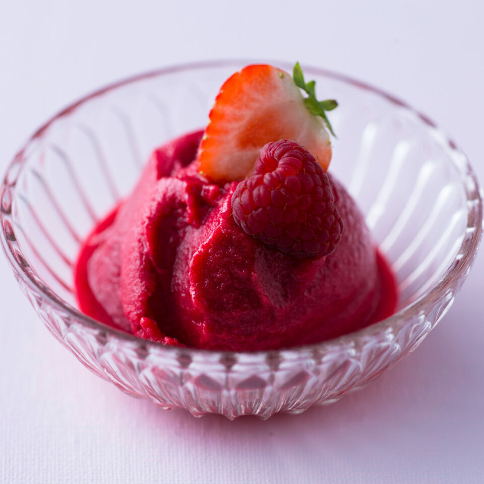 Erdbeer-Himbeer-Sorbet