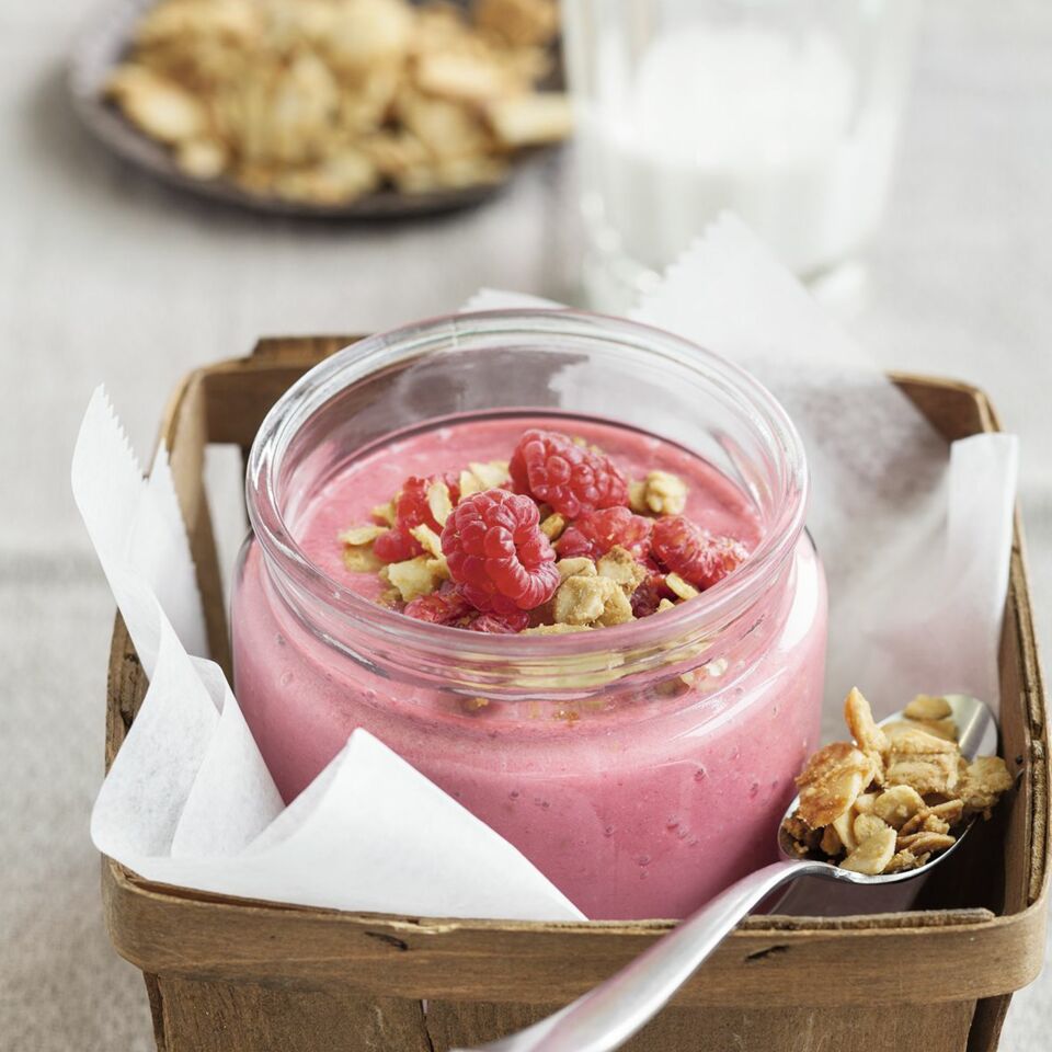 Himbeer-Smoothie-Bowl Rezept (Low Carb) | Küchengötter Himbeer-Smoothie-Bowl Rezept (Low Carb) | Küchengötter