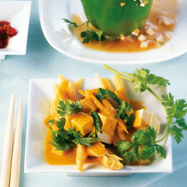 Curry-Tofu mit Bambussprossen Rezept | Küchengötter Curry-Tofu mit Bambussprossen Rezept | Küchengötter
