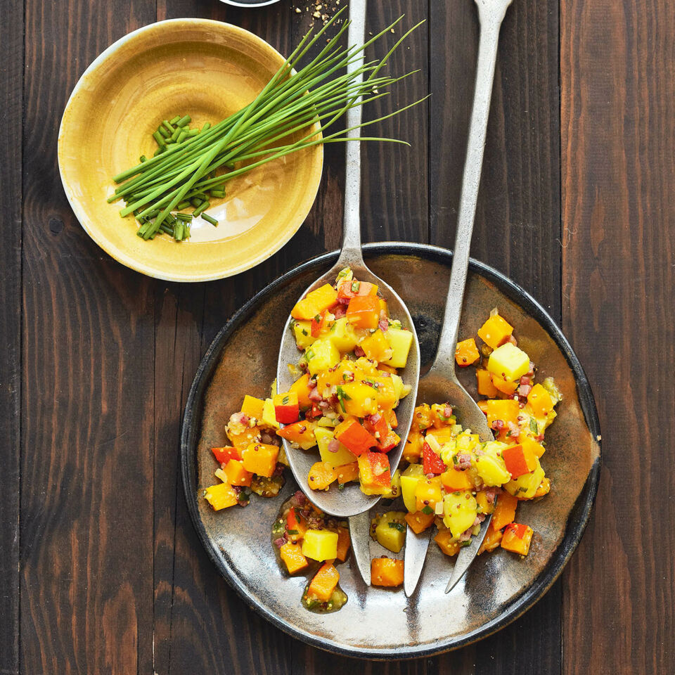 Kürbis-Kartoffel-Salat Rezept | Küchengötter