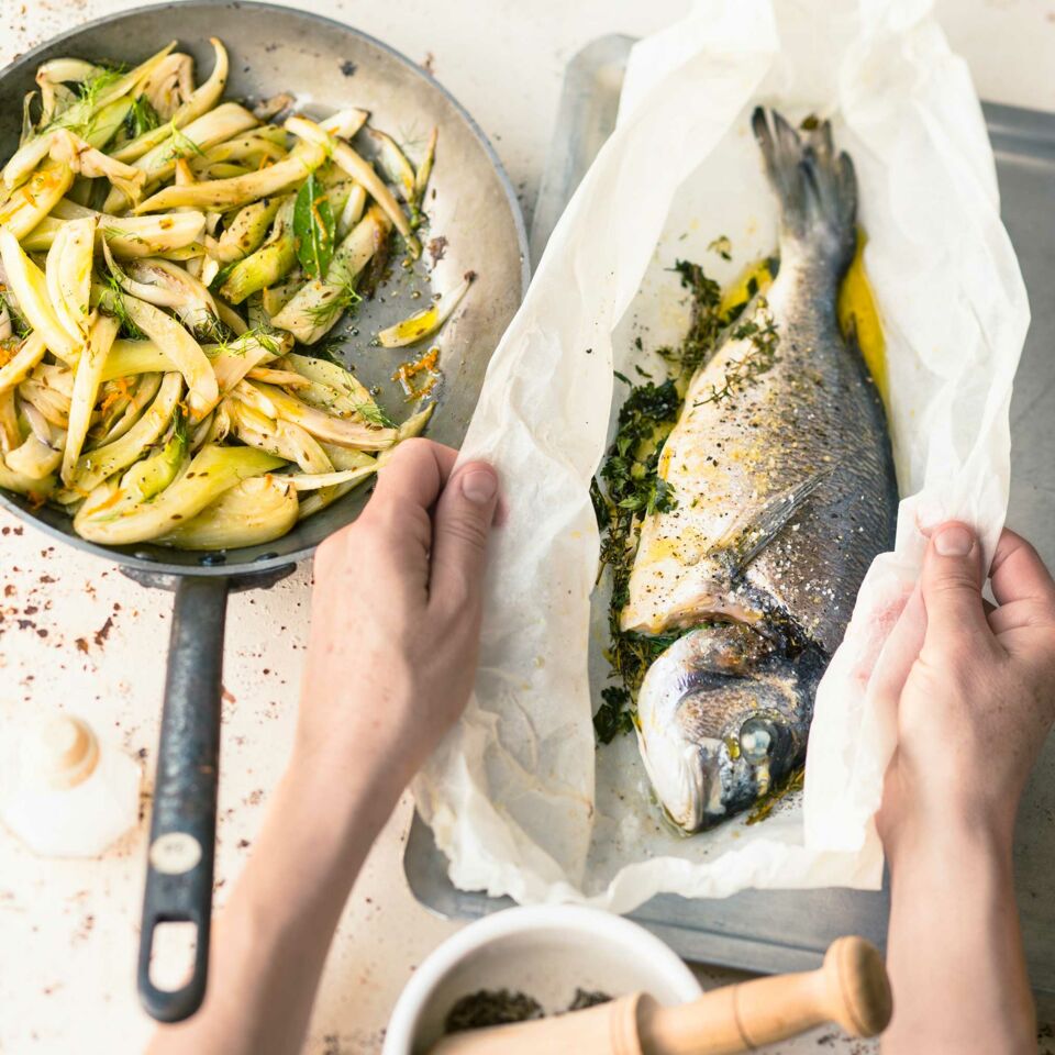 Daurade en papillote - Doraden im Pergament Rezept | Küchengötter Daurade en papillote - Doraden im Pergament Rezept | Küchengötter