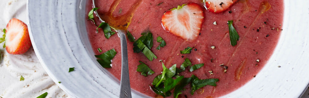 Gazpacho mit Erdbeeren Gazpacho mit Erdbeeren
