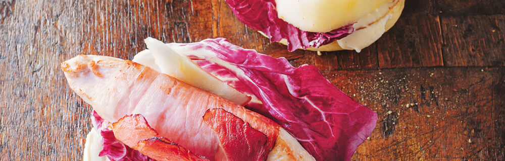 Birne-Bacon-Burger Birne-Bacon-Burger