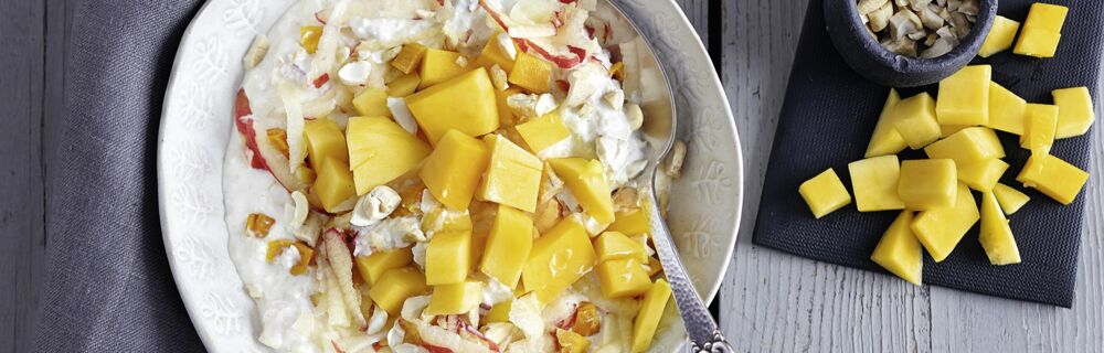 Bircher-Müsli mit Mango Bircher-Müsli mit Mango