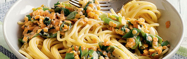 Spaghetti mit Linsensauce