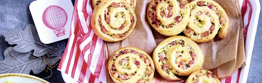 Flammkuchen-Schnecken Flammkuchen-Schnecken