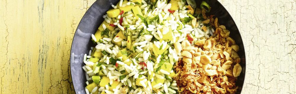 Reissalat mit Mango und Limette Reissalat mit Mango und Limette