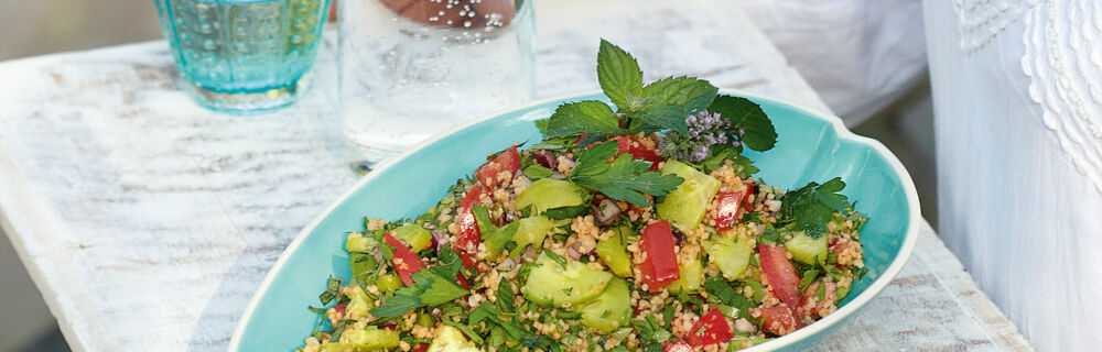 Taboulé mit Minze und Petersilie Taboulé mit Minze und Petersilie