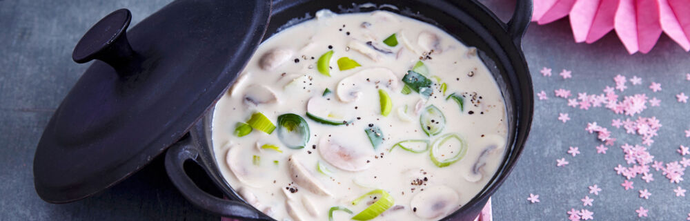 Vier-Käse-Suppe mit Pilzen Vier-Käse-Suppe mit Pilzen