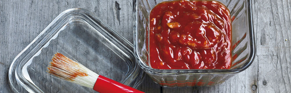 Grillen - rote Barbecue-Sauce, Pinsel Grillen Unterseite Grillmarinaden