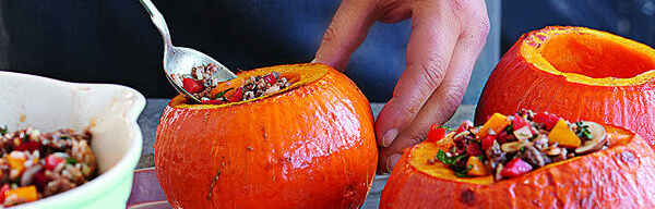 Gefüllte Hokkaidokürbisse Gefüllte Hokkaidokürbisse