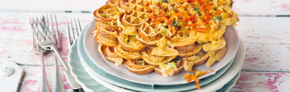 Möhrenwaffeln mit Käse Möhrenwaffeln mit Käse