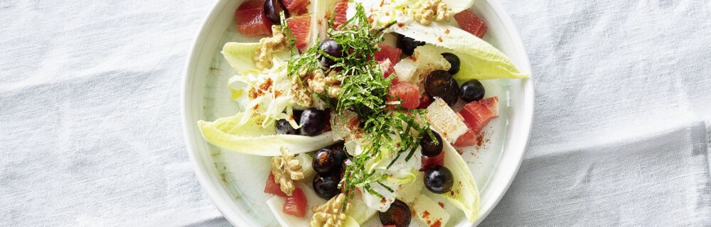 Chicoréesalat mit Grapefruits Chicoréesalat mit Grapefruits