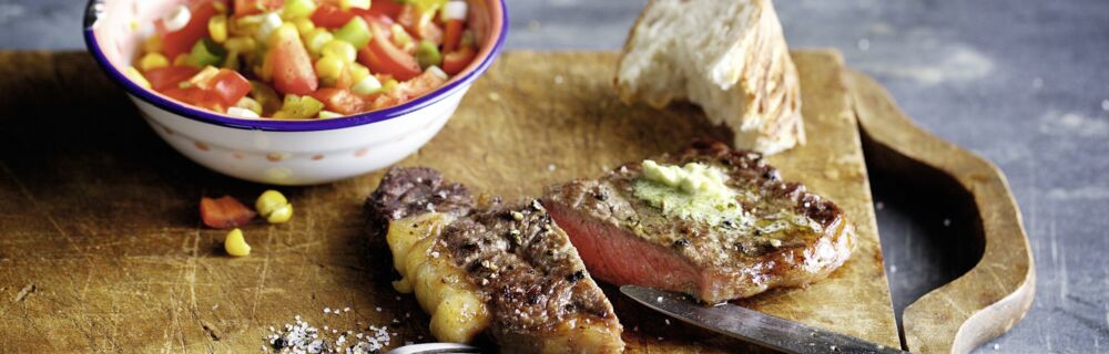 Rumpsteak mit Mais-Salsa