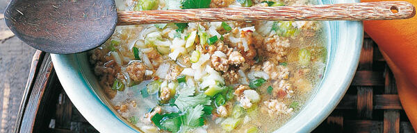 Reissuppe mit Hackfleisch