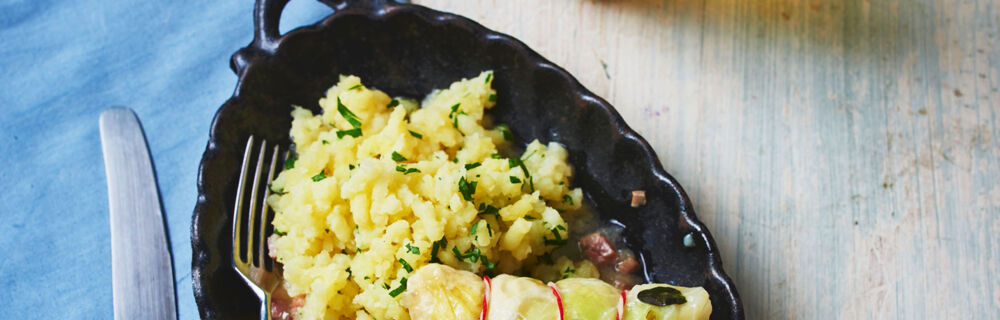 Krautwickel mit Fischfüllung