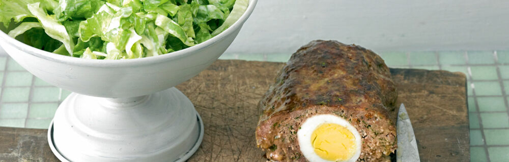 Falscher Hase mit Endiviensalat Falscher Hase mit Endiviensalat