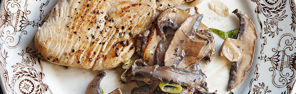 Putenschnitzel mit Pilzen Putenschnitzel mit Pilzen