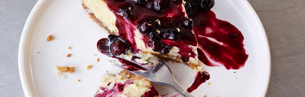 Cheesecake mit Blaubeeren zum Kaffee Kuchen Unterseite Rezepte Käsekuchen