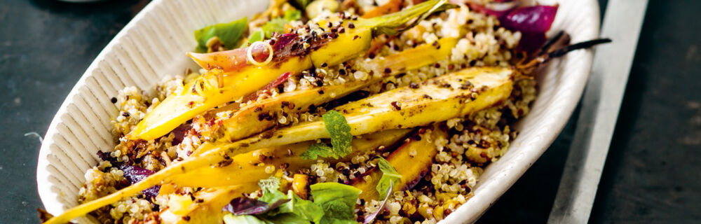 Lauwarmer Quinoa-Röstgemüse-Salat