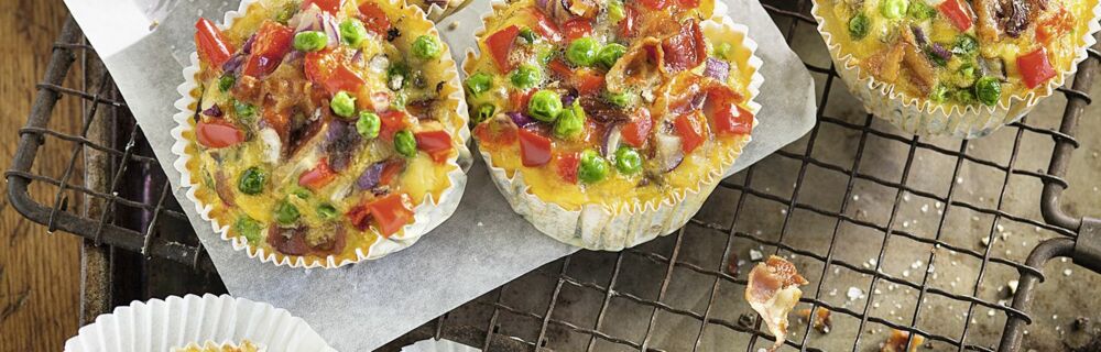 Gemüsemuffins mit Bacon Gemüsemuffins mit Bacon