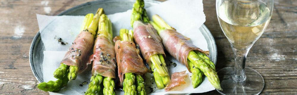 Spargel im Schinkenmantel Spargel im Schinkenmantel
