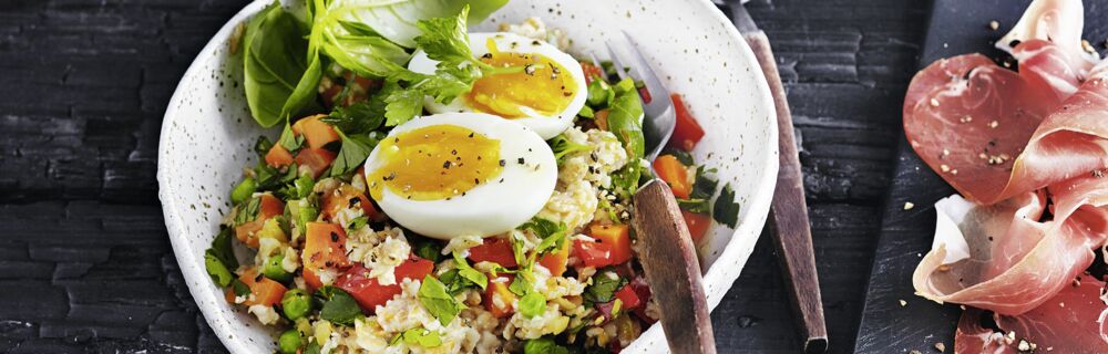 Gemüse-Porridge mit Ei Gemüse-Porridge mit Ei