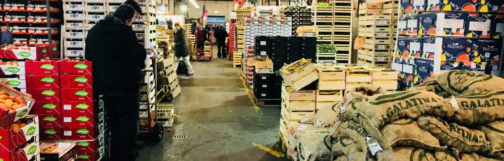 Presseevent Großmarkt München Paletten